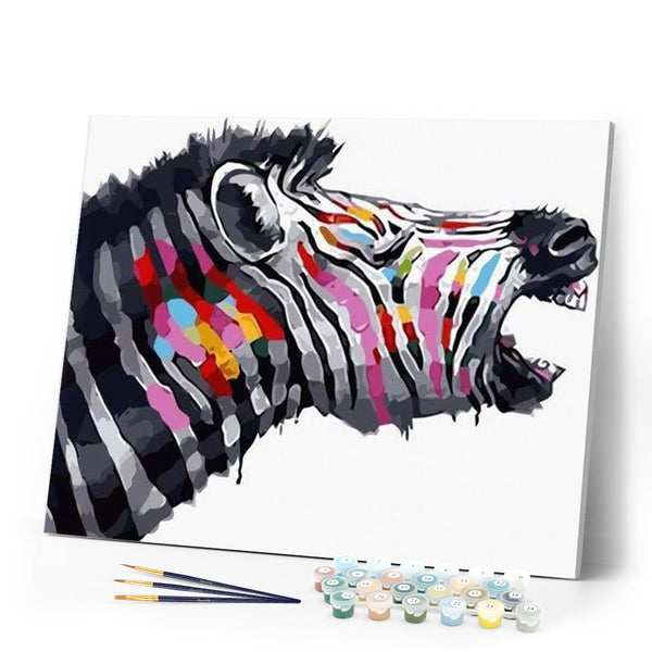 paint by numbers | Zebra with Colors | animals easy zebras | FiguredArt