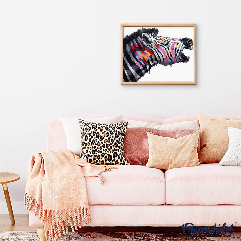 paint by numbers | Zebra with Colors | animals easy zebras | FiguredArt