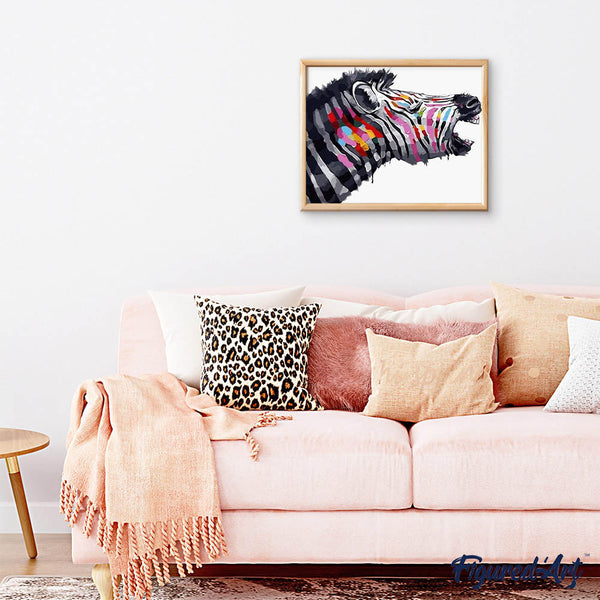 paint by numbers | Zebra with Colors | animals easy zebras | FiguredArt