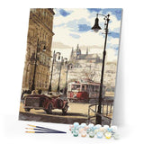 paint by numbers | Prague street | cities intermediate | FiguredArt
