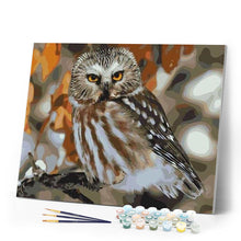 Load image into Gallery viewer, paint by numbers | Gray Owl | animals intermediate owls | FiguredArt