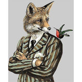 paint by numbers | Fox Businessman | animals foxes intermediate | FiguredArt