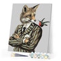 paint by numbers | Fox Businessman | animals foxes intermediate | FiguredArt