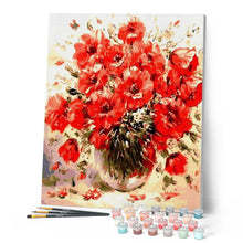 Load image into Gallery viewer, paint by numbers | Red Flowers | advanced flowers | FiguredArt