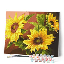 Load image into Gallery viewer, paint by numbers | Three Sunflowers | easy flowers | FiguredArt