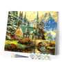 paint by numbers | Old house near the Mountain | advanced landscapes | FiguredArt