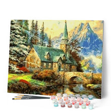 Load image into Gallery viewer, paint by numbers | Old house near the Mountain | advanced landscapes | FiguredArt