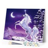 paint by numbers | Unicorn and Moon | advanced animals unicorns | FiguredArt