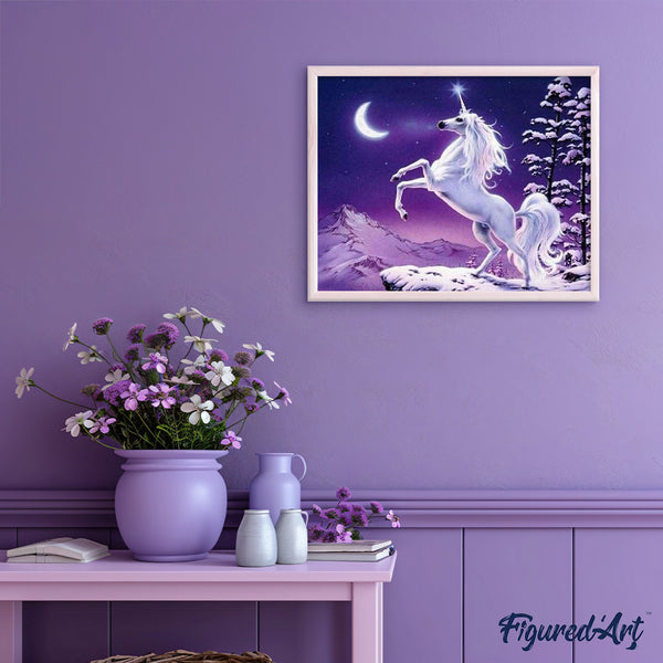 paint by numbers | Unicorn and Moon | advanced animals unicorns | FiguredArt