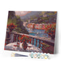 paint by numbers | Glass of wine and Terrasse View | intermediate landscapes | FiguredArt