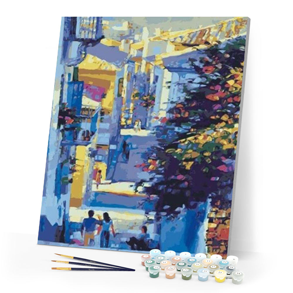 paint by numbers | Street in South City | advanced cities | FiguredArt