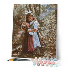 Load image into Gallery viewer, paint by numbers | Two Sisters | advanced portrait romance | FiguredArt