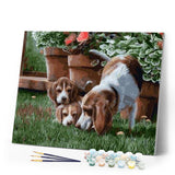 paint by numbers | Tree Dogs | advanced animals dogs | FiguredArt