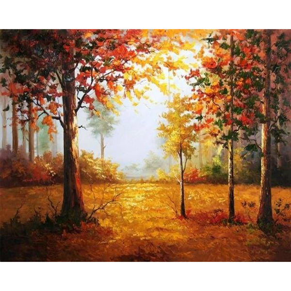 paint by numbers | Forest in Autumn | advanced landscapes | FiguredArt