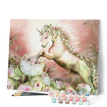 Load image into Gallery viewer, paint by numbers | Unicorn and Flowers | advanced animals flowers unicorns | FiguredArt