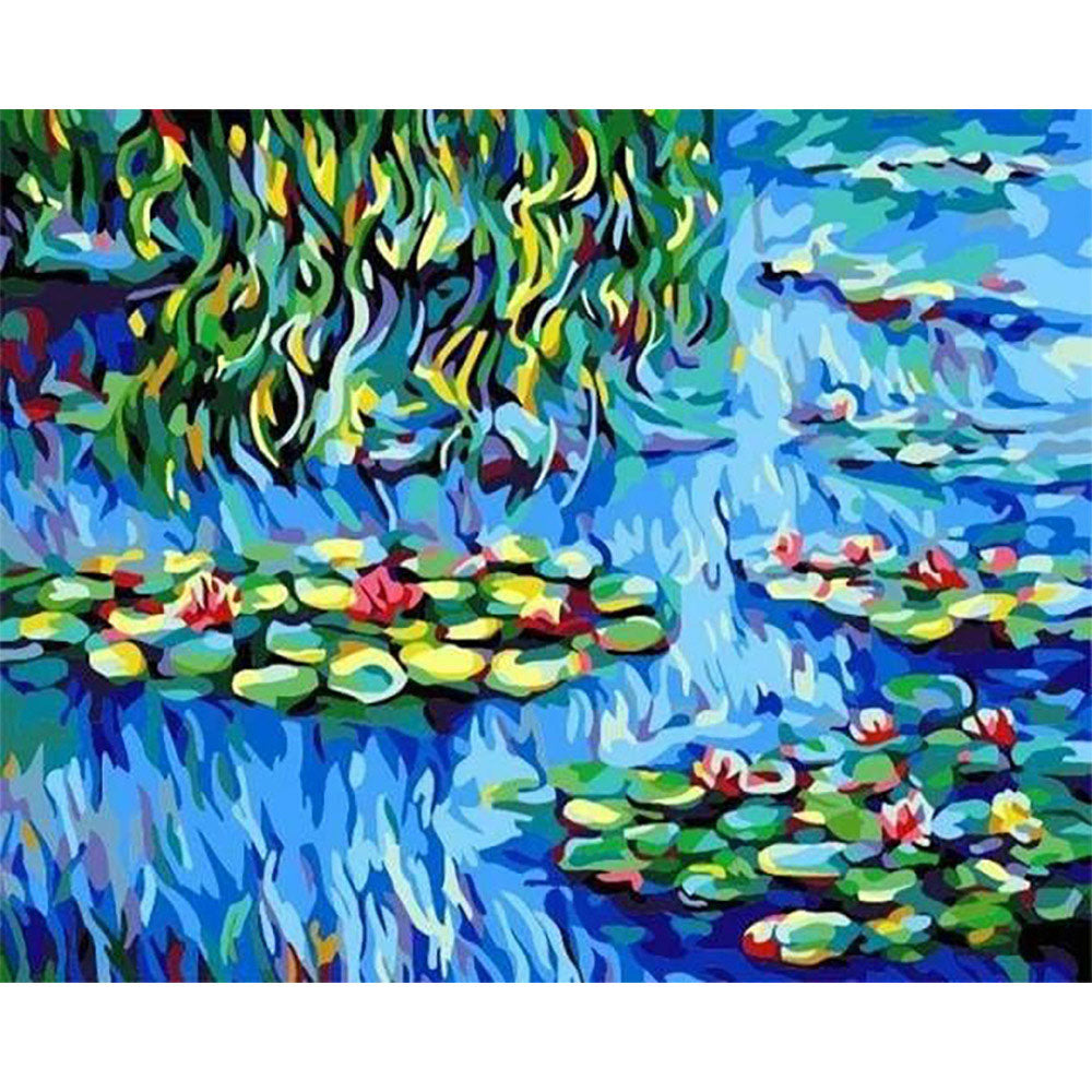paint by numbers | Lilies in the water | intermediate landscapes | FiguredArt