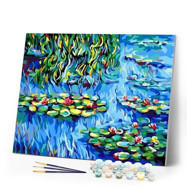 paint by numbers | Lilies in the water | intermediate landscapes | FiguredArt