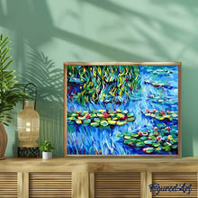 Load image into Gallery viewer, paint by numbers | Lilies in the water | intermediate landscapes | FiguredArt