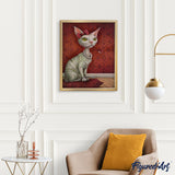 paint by numbers | Cat with the Necklace and Cigarette Holder | advanced animals cats flowers | FiguredArt