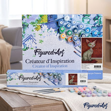 Load image into Gallery viewer, paint by numbers | Cat with the Necklace and Cigarette Holder | advanced animals cats flowers | FiguredArt