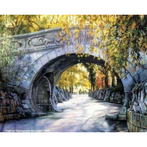 paint by numbers | Under the Bridge | advanced landscapes trees | FiguredArt