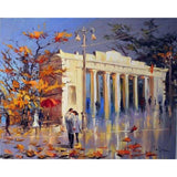 paint by numbers | Leaves and Old Building | cities intermediate romance | FiguredArt