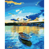 paint by numbers | Small boat at Sunrise | easy landscapes | FiguredArt