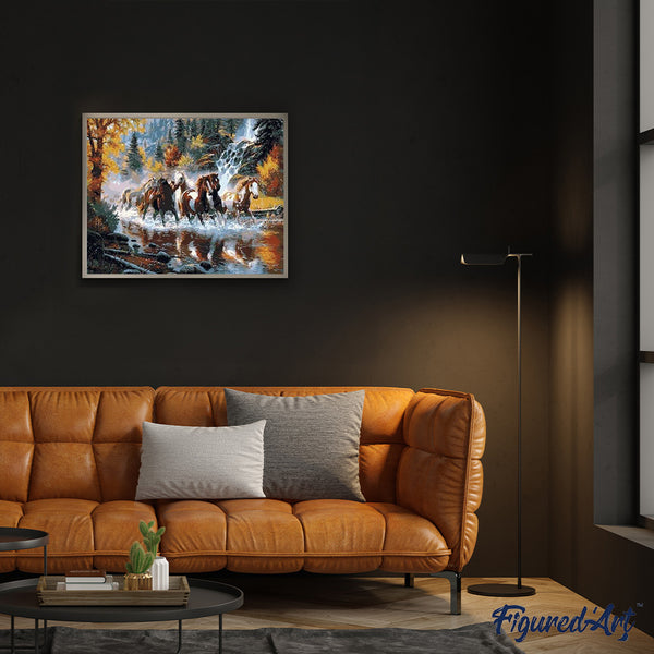 paint by numbers | Horses Galloping | advanced animals horses | FiguredArt