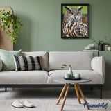 paint by numbers | Owl with Orange Eyes Portrait | advanced animals owls | FiguredArt