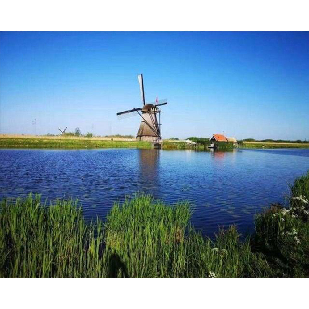 paint by numbers | Dutch Windmill | advanced landscapes | FiguredArt
