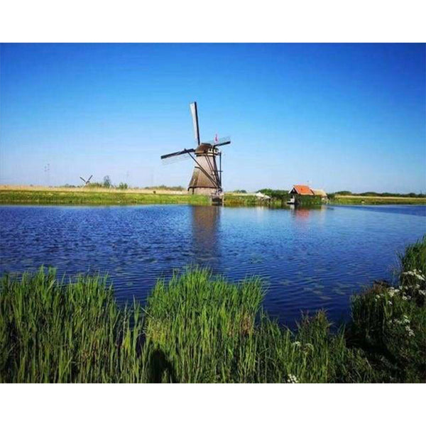 paint by numbers | Dutch Windmill | advanced landscapes | FiguredArt