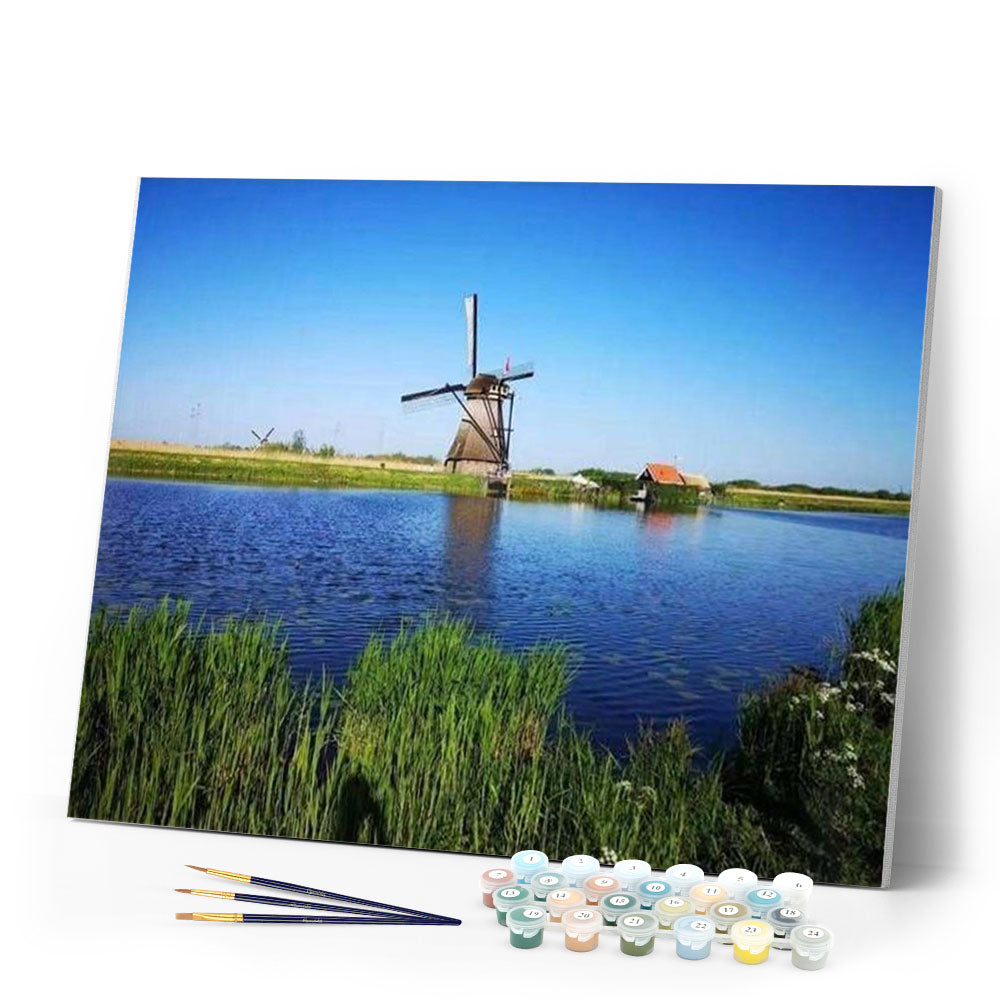 paint by numbers | Dutch Windmill | advanced landscapes | FiguredArt
