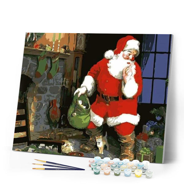 paint by numbers | Santa Claus Gift | christmas easy | FiguredArt