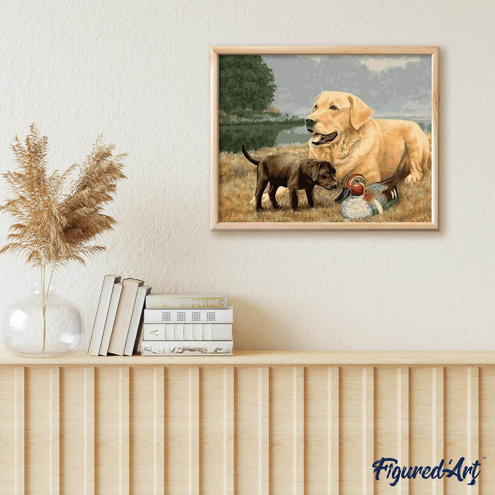 paint by numbers | Golden Retriever Dog | animals dogs intermediate | FiguredArt