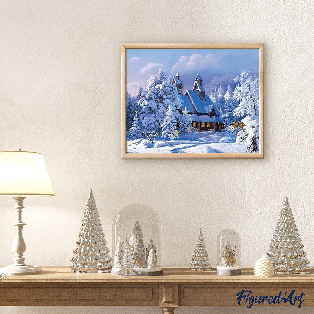 paint by numbers | Winter view | intermediate landscapes | FiguredArt