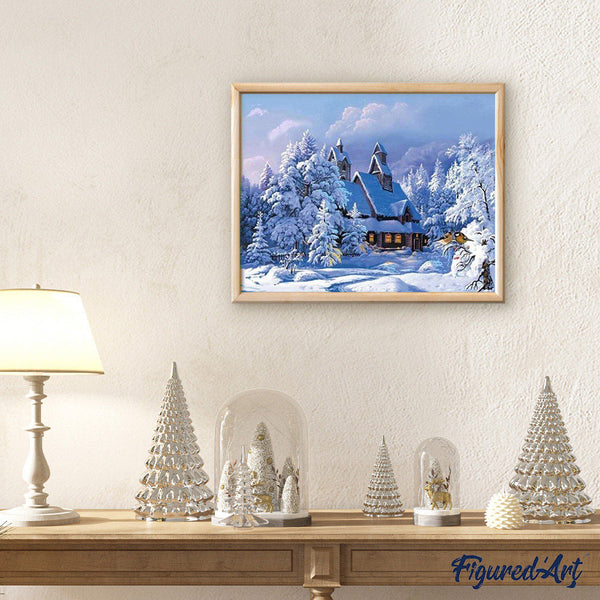 paint by numbers | Winter view | intermediate landscapes | FiguredArt