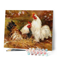 Load image into Gallery viewer, Paint by numbers | Hen and Rooster | animals advanced birds | Figured'Art