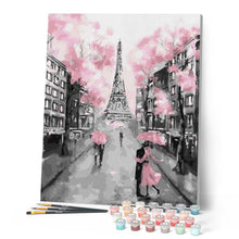 Load image into Gallery viewer, paint by numbers | Romantic Eiffel Tower | cities easy | FiguredArt
