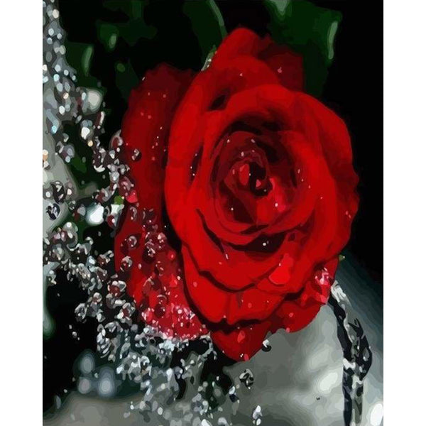 paint by numbers | Red Rose Fragrance | easy flowers | FiguredArt
