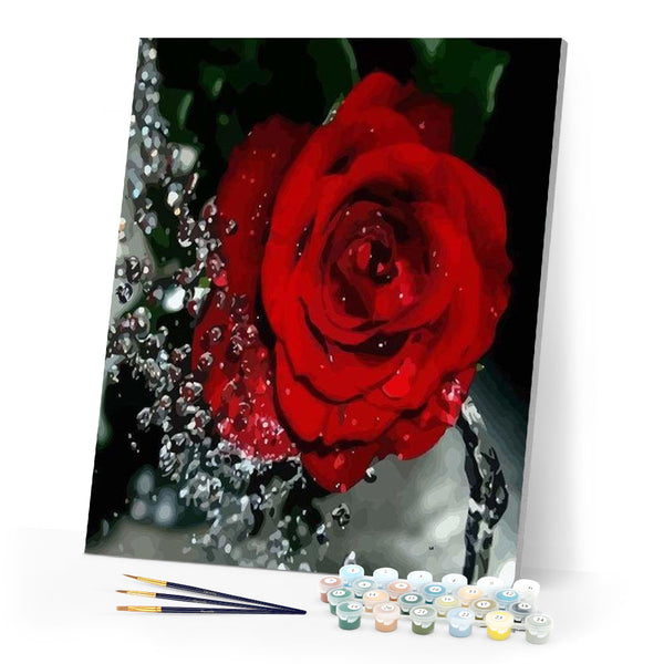 paint by numbers | Red Rose Fragrance | easy flowers | FiguredArt