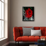 paint by numbers | Red Rose Fragrance | easy flowers | FiguredArt