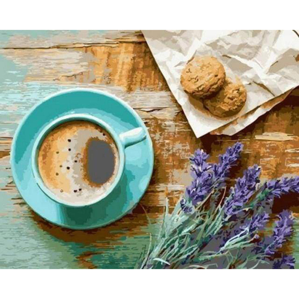paint by numbers | Coffee Break | easy flowers kitchen | FiguredArt