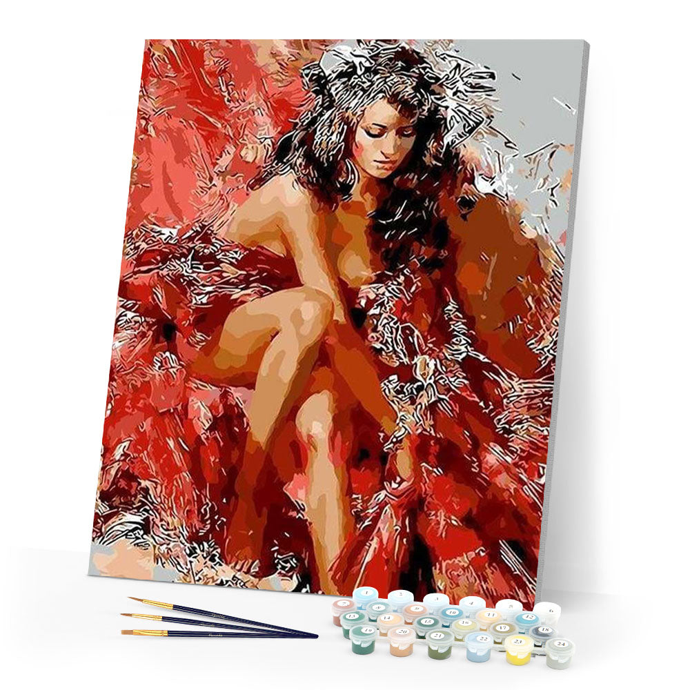 paint by numbers | Red Fashion | intermediate nude romance | FiguredArt