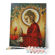 Load image into Gallery viewer, paint by numbers | Buddha | intermediate religion | FiguredArt
