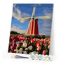 paint by numbers | Flowers and Windmill | easy landscapes | FiguredArt