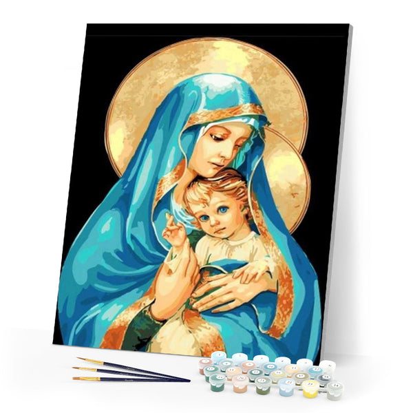 paint by numbers | Lady of the West | easy portrait religion | FiguredArt