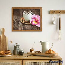 Load image into Gallery viewer, paint by numbers | Coffee and Flower | flowers intermediate | FiguredArt