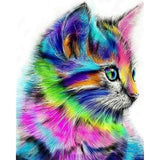 paint by numbers | Colorful Kitten | advanced animals cats Pop Art | FiguredArt