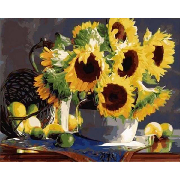 paint by numbers | Fruit and Sunflowers | easy flowers | FiguredArt
