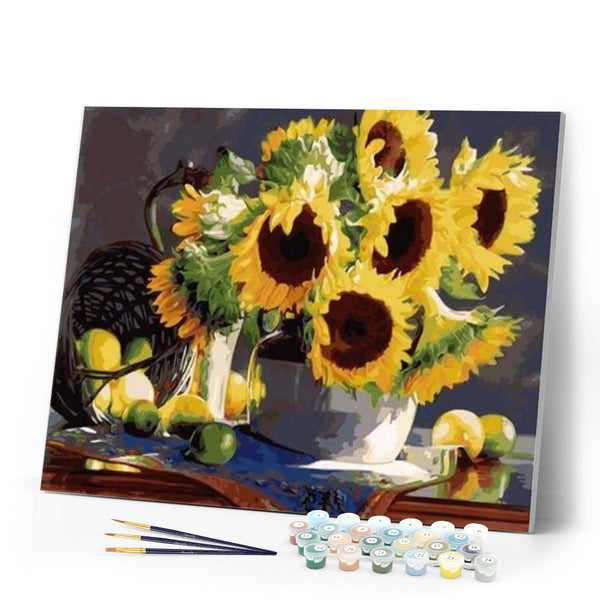 paint by numbers | Fruit and Sunflowers | easy flowers | FiguredArt